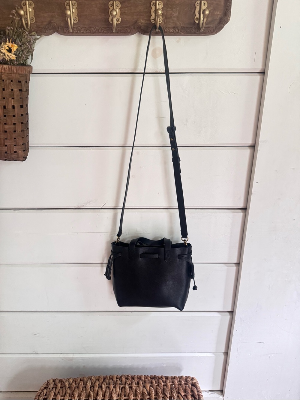 Madewell, black leather transport tote small - Picture 6 of 6